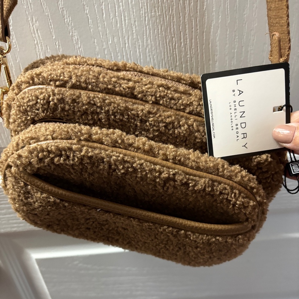 Laundry By Sheli Segal Brown Sherpa Bag Crossbody